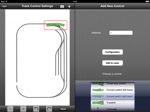 Z21 Points and Route Settings